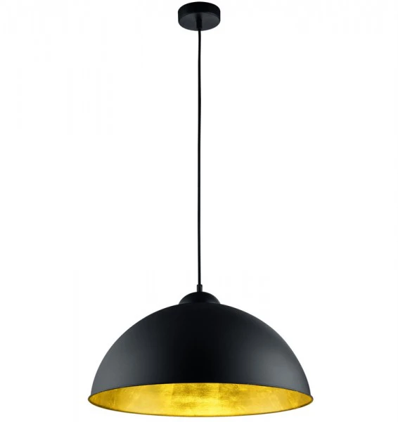 Czarna lampa wisząca z metalu Romino II