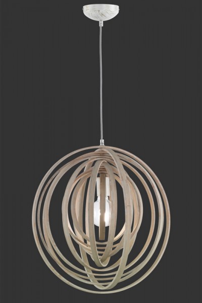 Designerska lampa wisząca z drewna bambusowego Boolan