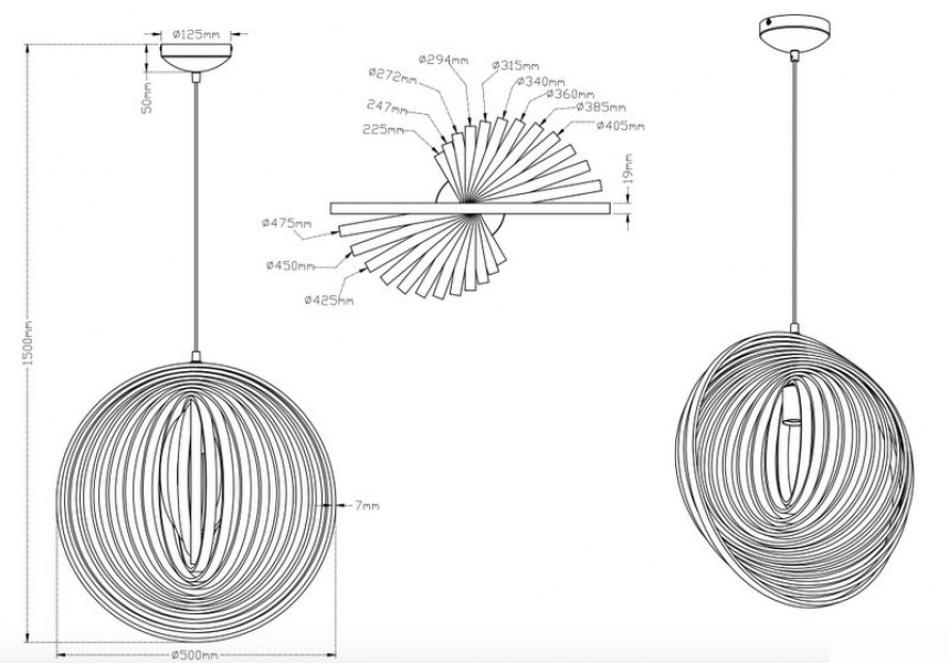 Designerska lampa wisząca z drewna bambusowego Boolan