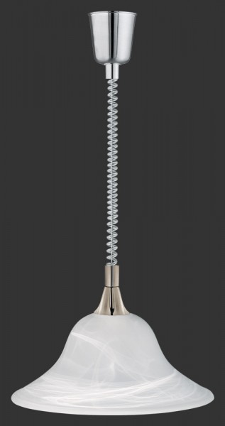 Szklana lampa na metalowym stelażu Viola nikiel w stylu klasycznym