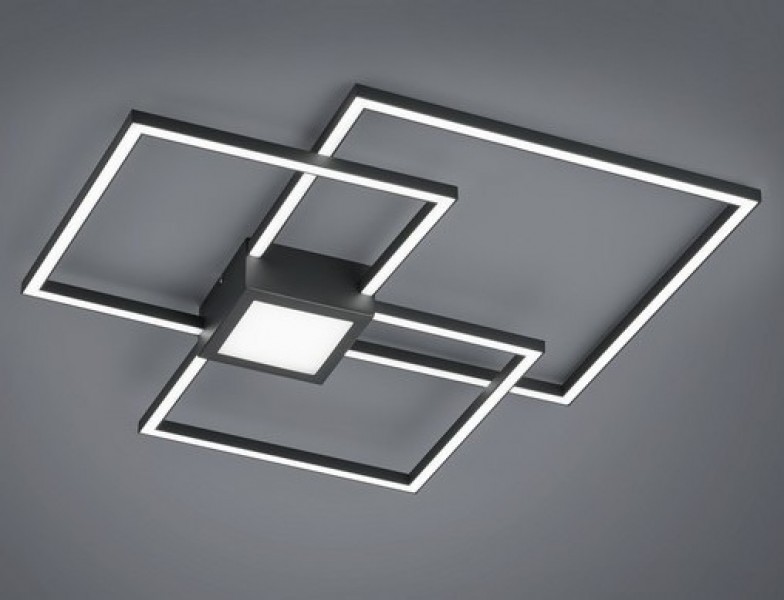 Potrójny plafon kwadratowy LED Hydra antracyt