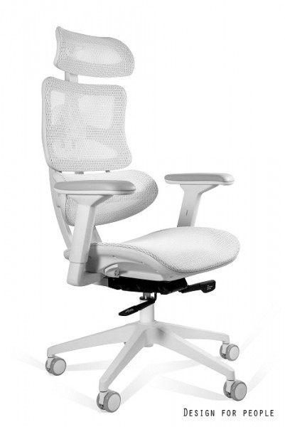 Ergonomiczny fotel do biura z regulacjami Ergotech biały