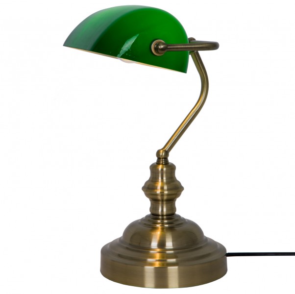 Lampka biurkowa z zielonym kloszem Edes
