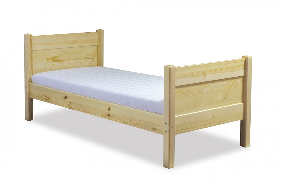Drewniane łóżko z zagłówkiem i przednóżkiem Classic
