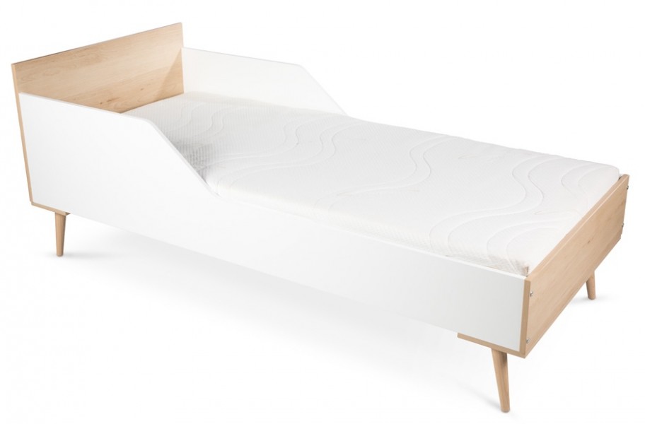 Łóżko młodzieżowe Sofie 180x80, kolor buk/biały