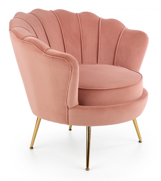 Tapicerowany fotel w stylu glamour Amorinito