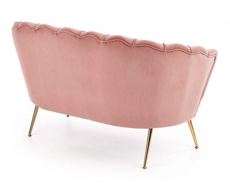 Tapicerowana sofa z oparciem w kształcie muszli Amorinito XL