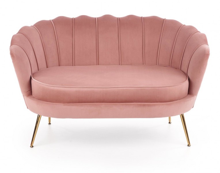 Tapicerowana sofa z oparciem w kształcie muszli Amorinito XL