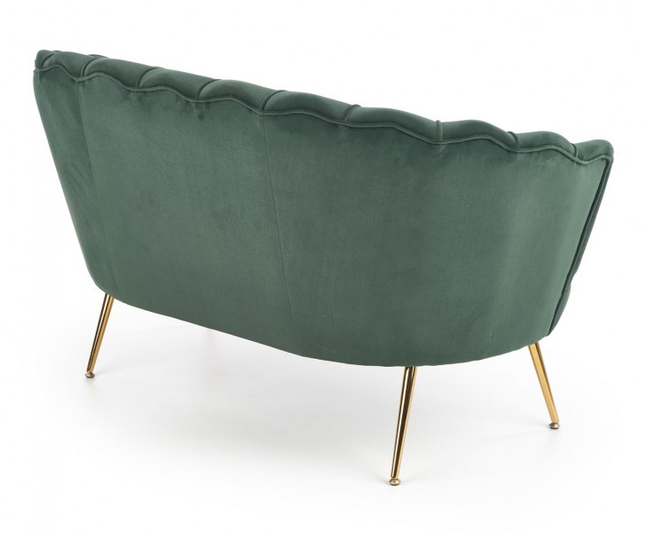Tapicerowana sofa z oparciem w kształcie muszli Amorinito XL