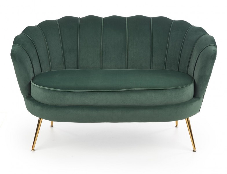 Tapicerowana sofa z oparciem w kształcie muszli Amorinito XL