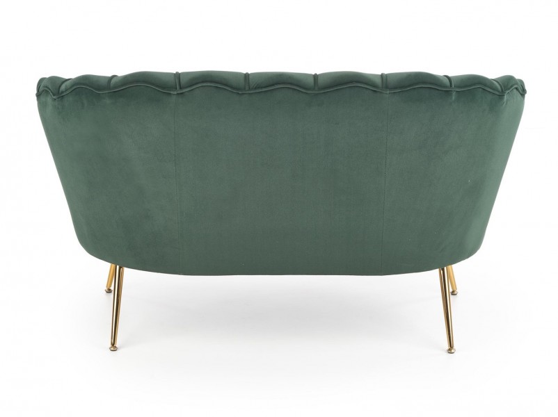 Tapicerowana sofa z oparciem w kształcie muszli Amorinito XL