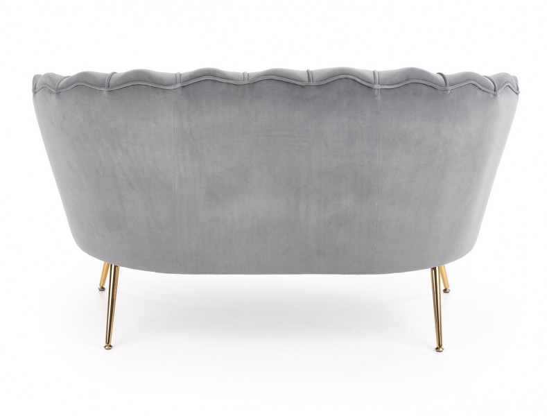 Tapicerowana sofa z oparciem w kształcie muszli Amorinito XL