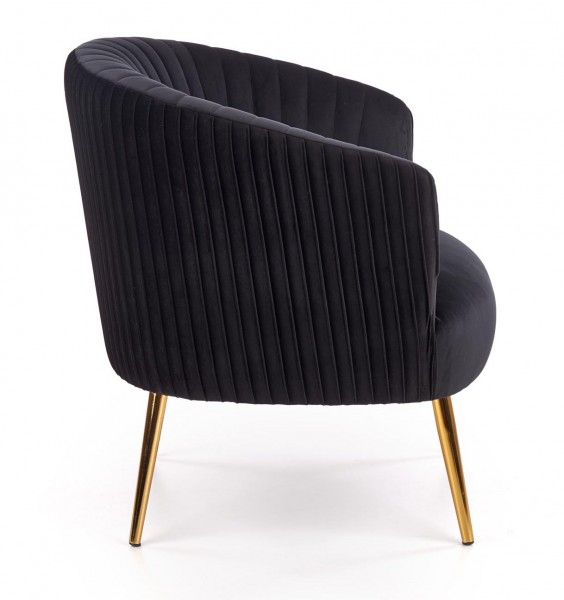 Tapicerowany fotel w stylu glamour Crown