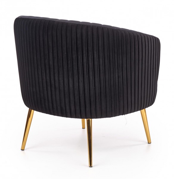 Tapicerowany fotel w stylu glamour Crown