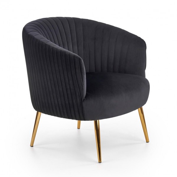 Tapicerowany fotel w stylu glamour Crown
