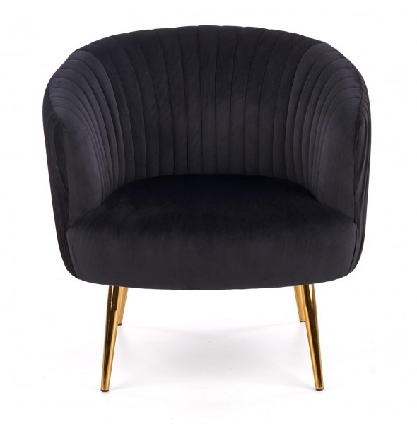 Tapicerowany fotel w stylu glamour Crown