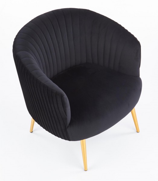 Tapicerowany fotel w stylu glamour Crown