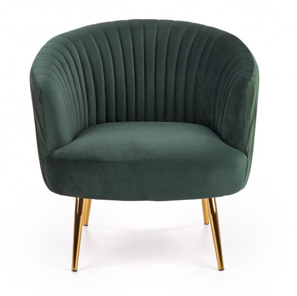 Tapicerowany fotel w stylu glamour Crown