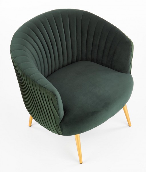 Tapicerowany fotel w stylu glamour Crown