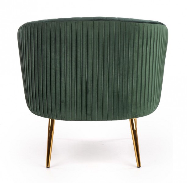 Tapicerowany fotel w stylu glamour Crown