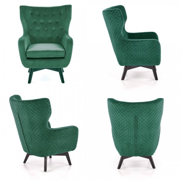 Tapicerowany fotel w stylu glamour Marvel