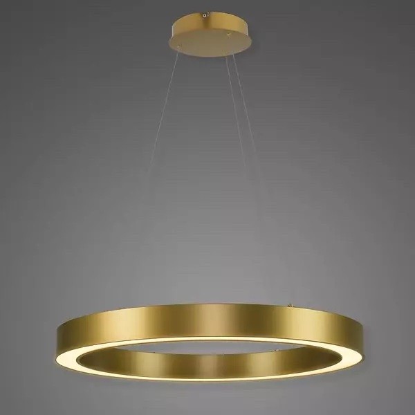 Złota lampa wisząca LED ring Billions No.4 100 cm