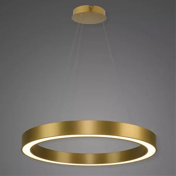 Złota lampa wisząca glamour LED ring Billions No.4 120 cm