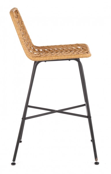Rattanowy hoker z oparciem H97