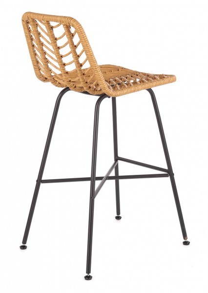 Rattanowy hoker z oparciem H97