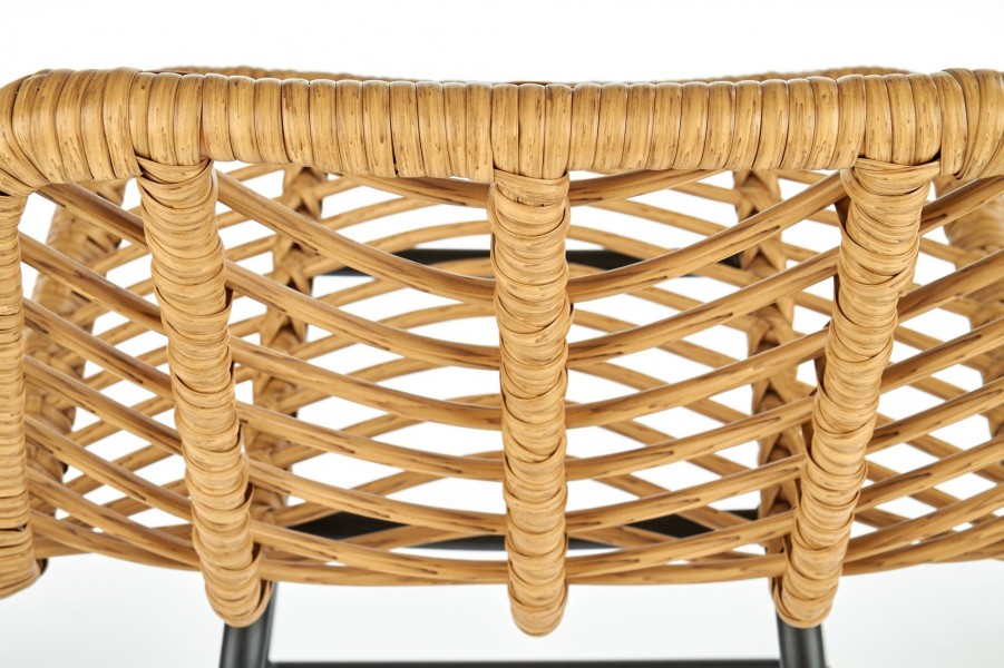 Rattanowy hoker z oparciem H97