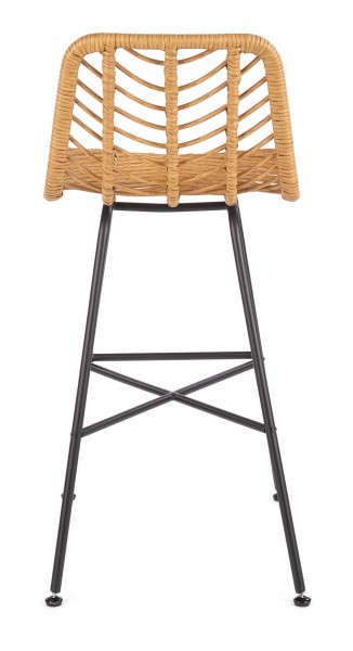 Rattanowy hoker z oparciem H97