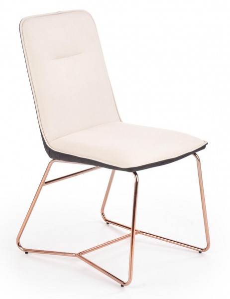 Krzesło z podstawą w kolorze różowego złota K390