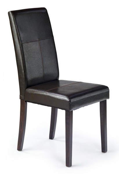 Krzesło z ekoskóry na drewnianych nogach Kerry Bis