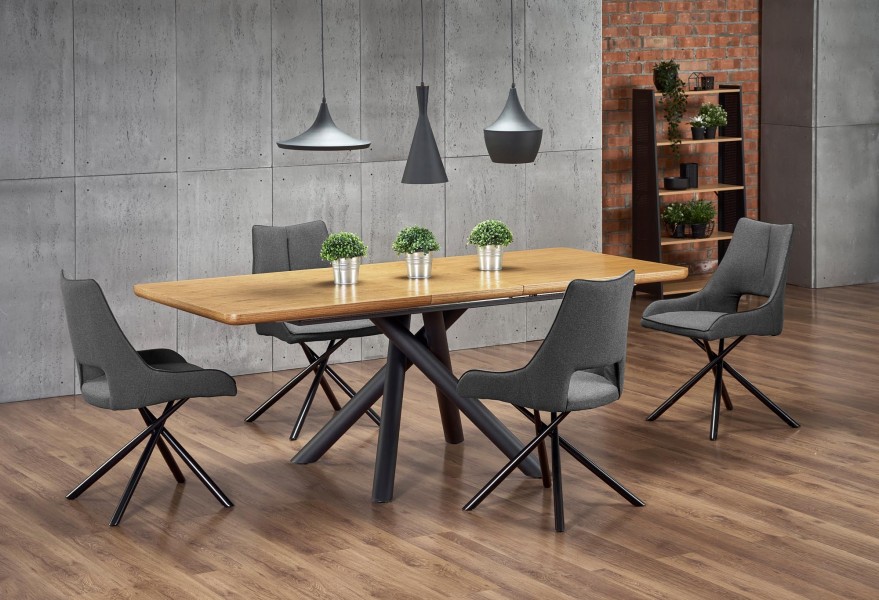 Designerski stół z fornirowanym blatem Derrick