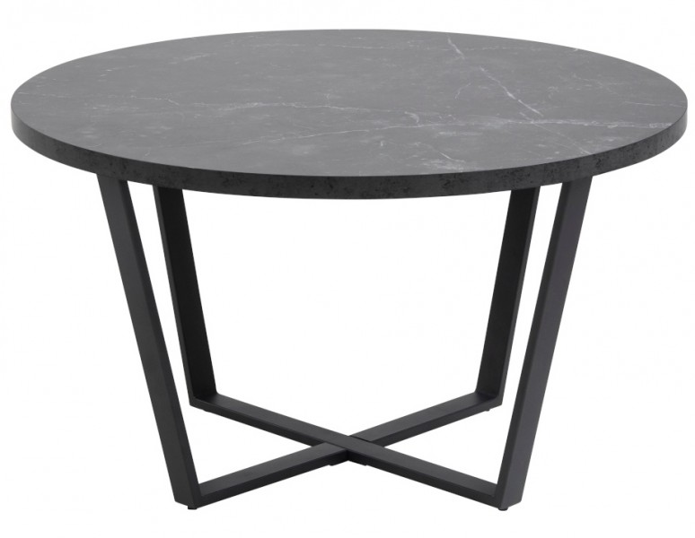 Designerski stolik kawowy w imitacji marmuru Amble czarny
