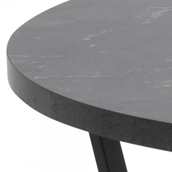 Designerski stolik kawowy w imitacji marmuru Amble czarny