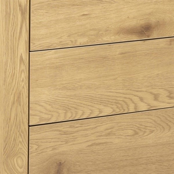 Loftowa komoda z szafką i szufladami Seaford I czarny/dąb naturalny