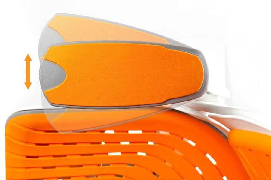 Fotel ergonomiczny Wau Elastomer, zgodny z normą BHP