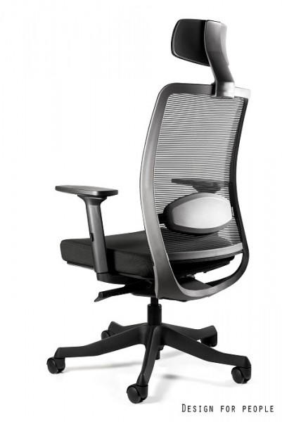 Krzesło biurowe Anggun BL418 Black, zgodne z normą BHP