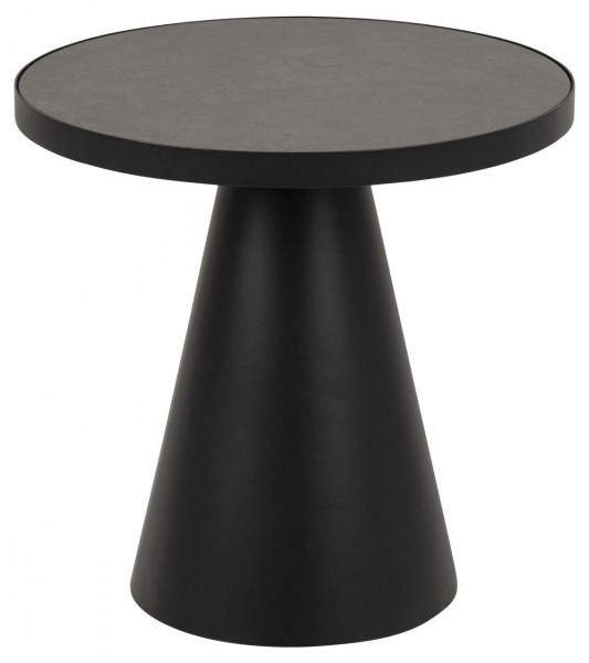 Czarny stolik ceramiczny na jednej nodze Soli 45 Actona