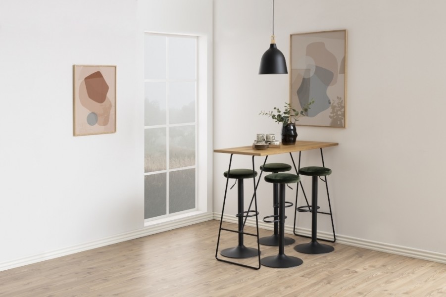 Hoker z welurowym siedziskiem Finch Vic forest green