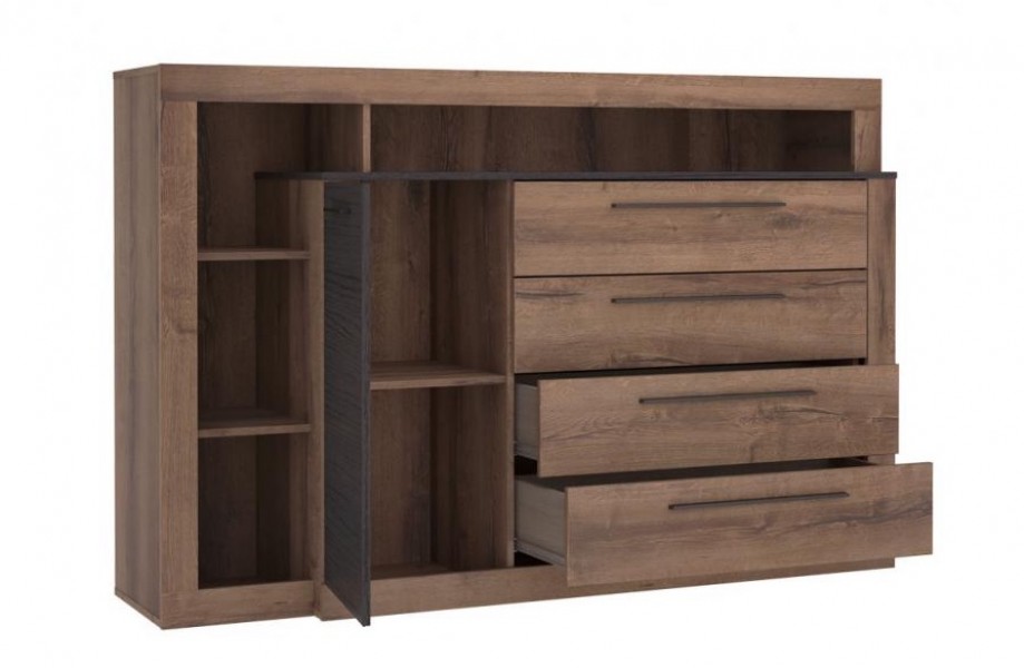Elegancka komoda pokojowa z szufladami i szafką Bellevue 351