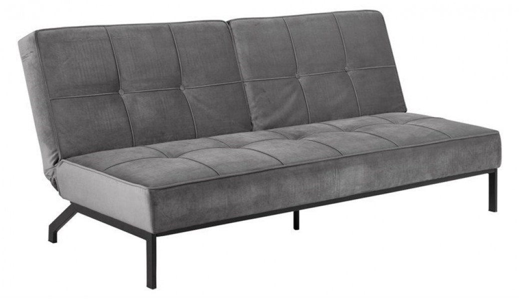 Pikowana sofa rozkładana z tkaniny aksamitnej Perugia VIC