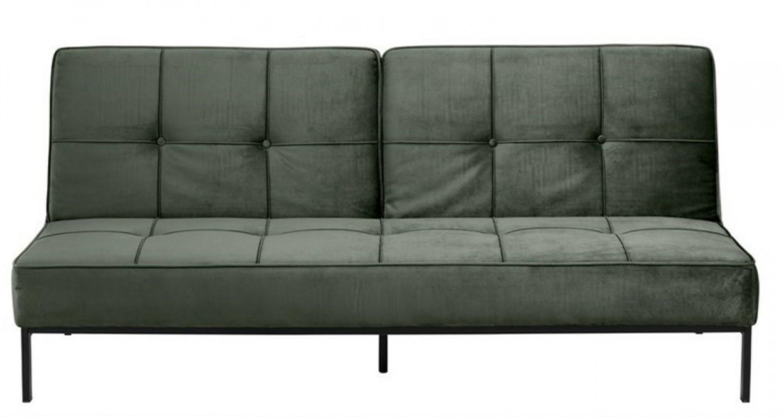 Pikowana sofa rozkładana z tkaniny aksamitnej Perugia VIC