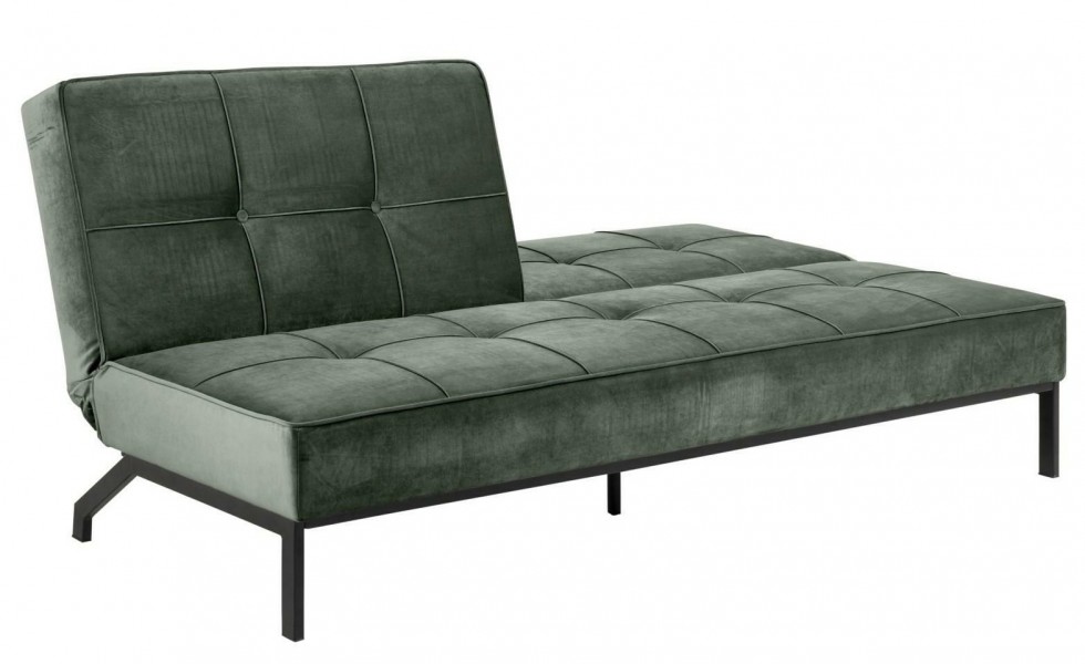 Pikowana sofa rozkładana z tkaniny aksamitnej Perugia VIC