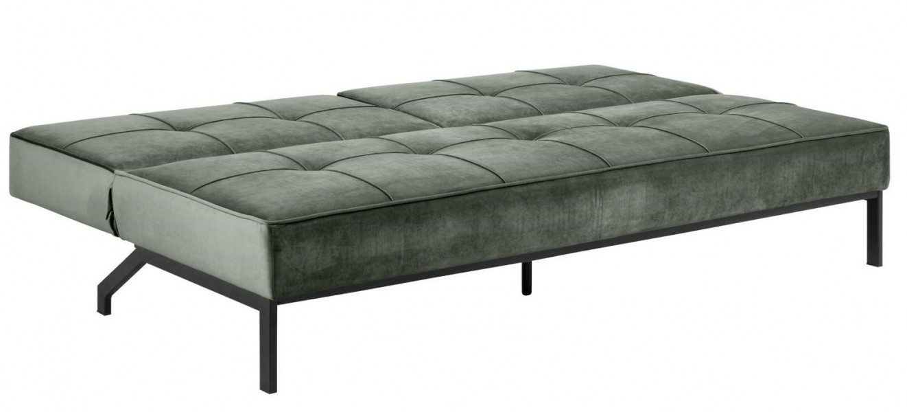 Pikowana sofa rozkładana z tkaniny aksamitnej Perugia VIC