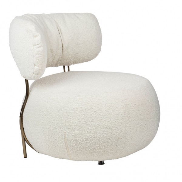 Designerski fotel bez podłokietników Teddy Low