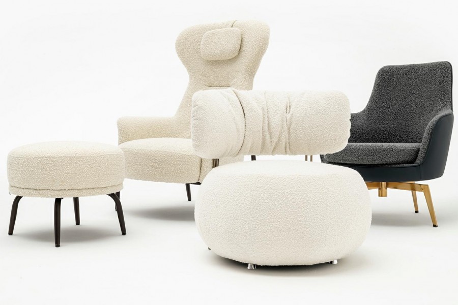 Designerski fotel bez podłokietników Teddy Low