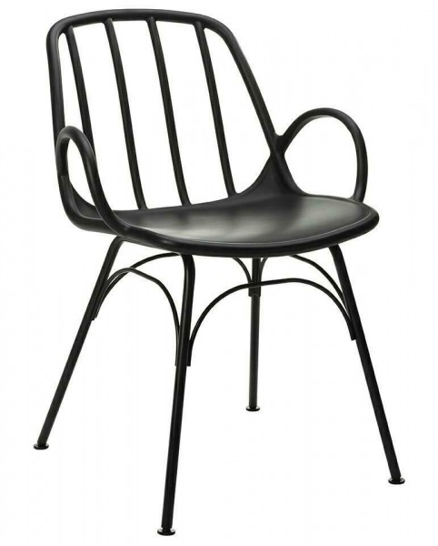 Designerskie krzesło z czarnego polipropylenu Casteria