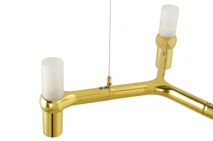 Szeroka lampa wisząca ze szklanymi kloszami Atomic Long